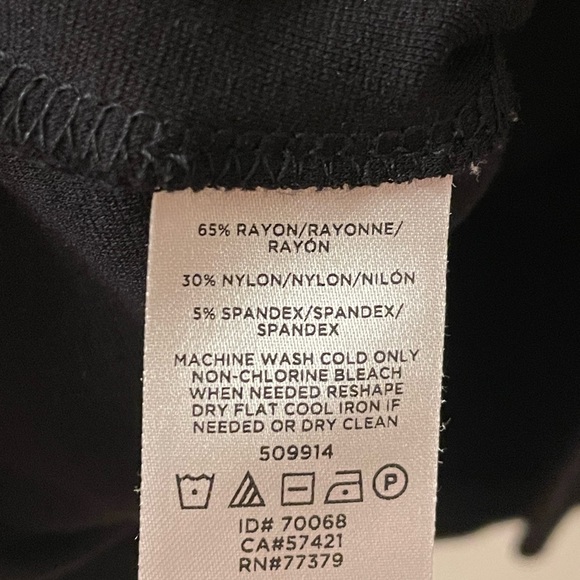 Ann Taylor Factory Black Wrap Top, size Large Petite - Picture 5 of 5